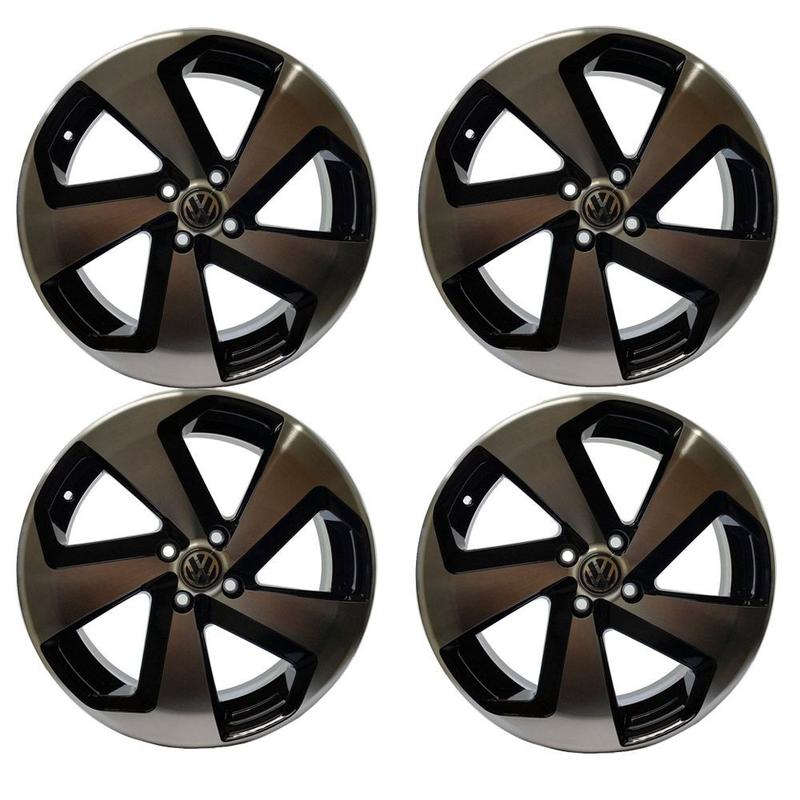 Jogo 4 Rodas Zunky ZK-650 Golf GTI Aro 14 4 x 100 Preto Diamante